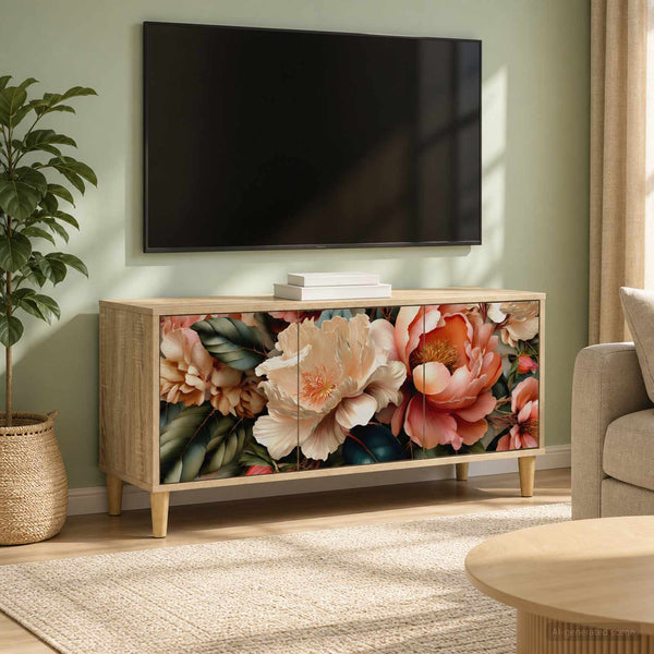 TV-kaappi BORNE 102 x 33 x 50 cm Sonoma Tekninen puu