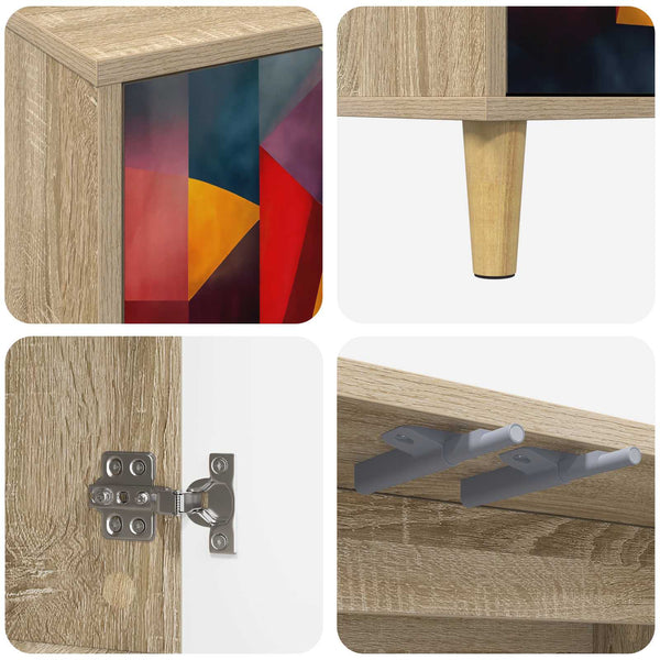 TV-kaappi HEESCH 102 x 33 x 50 cm Sonoma Tekninen puu