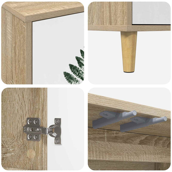 TV-kaappi HANAU 102 x 33 x 50 cm Sonoma Tekninen puu