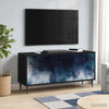 TV-kaappi RAALTE 102 x 33 x 51 cm Musta tammi Tekninen puu