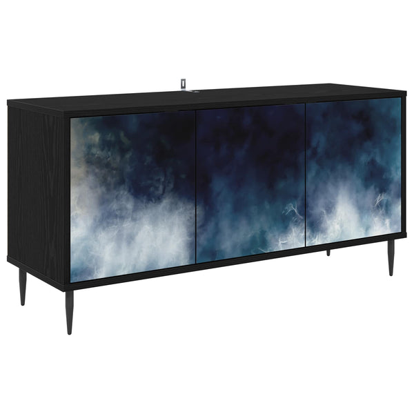 TV-kaappi RAALTE 102 x 33 x 51 cm Musta tammi Tekninen puu