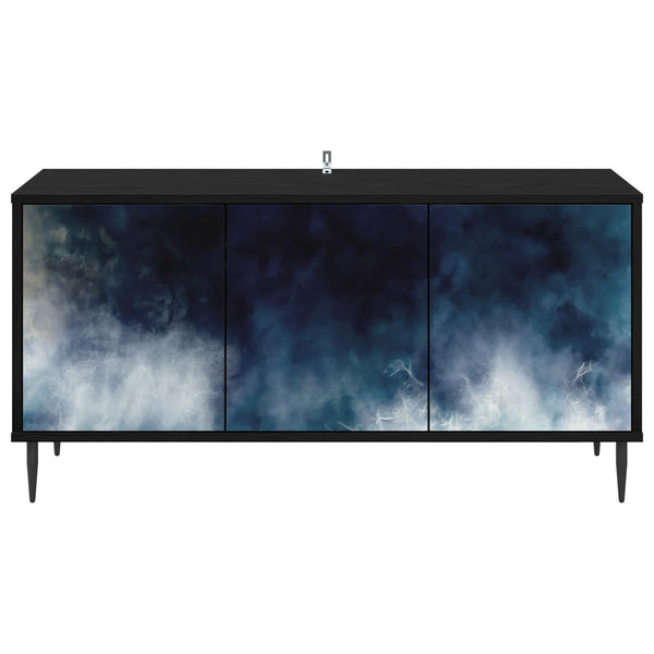TV-kaappi RAALTE 102 x 33 x 51 cm Musta tammi Tekninen puu