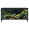TV-kaappi WIJHE 102 x 33 x 51 cm Musta tammi Tekninen puu