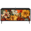 TV-kaappi GENNEP 102 x 33 x 51 cm Musta tammi Tekninen puu