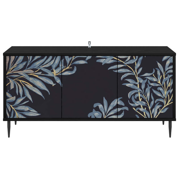 TV-kaappi DOKKUM 102 x 33 x 51 cm Musta tammi Tekninen puu