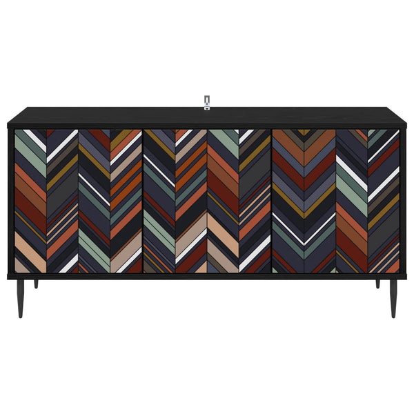 TV-kaappi OMMEN 102 x 33 x 51 cm Musta tammi Tekninen puu
