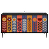 TV-kaappi ESSEN 102 x 33 x 51 cm Musta tammi Tekninen puu