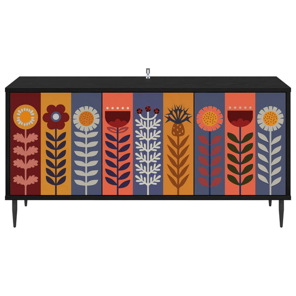 TV-kaappi ESSEN 102 x 33 x 51 cm Musta tammi Tekninen puu