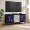 TV-kaappi MAINZ 102 x 33 x 51 cm Musta tammi Tekninen puu