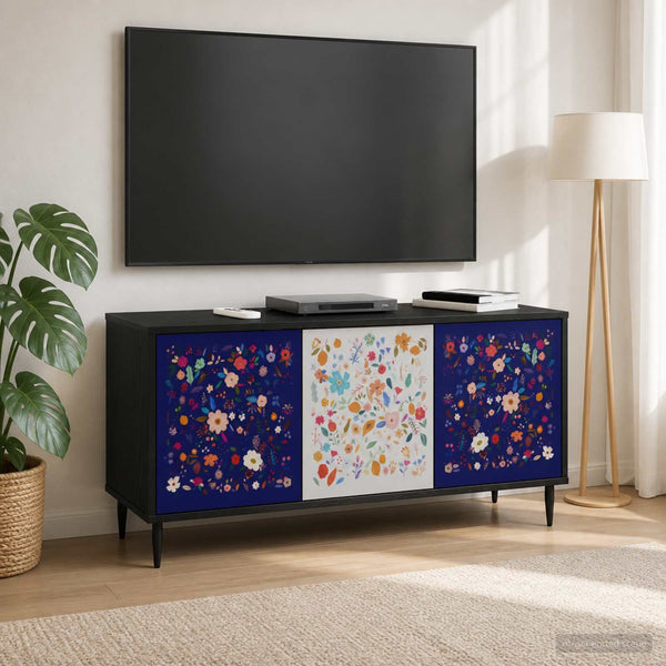 TV-kaappi MAINZ 102 x 33 x 51 cm Musta tammi Tekninen puu