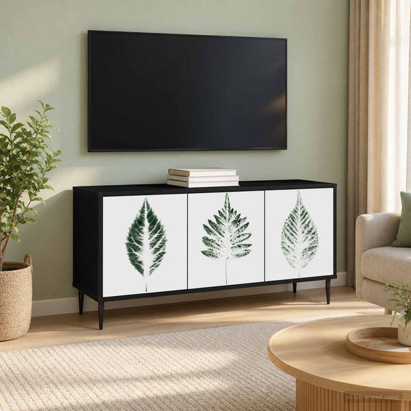 TV-kaappi HANAU 102 x 33 x 51 cm Musta tammi Tekninen puu