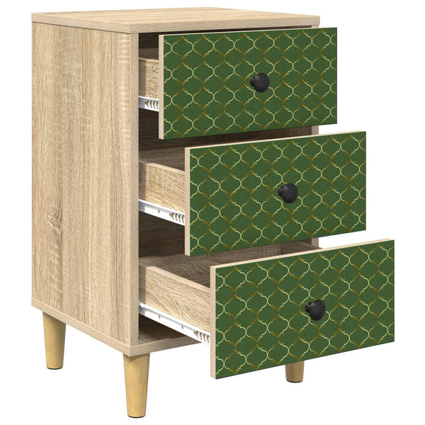 Yöpöytäkaappi GELEEN 2 kpl Sonoma-tammi 36 x 33 x 60 cm