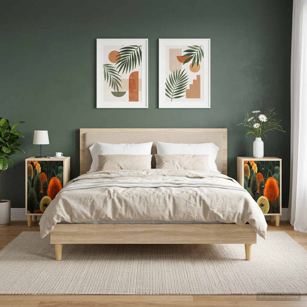 Yöpöytäkaappi ZAANDAM 2 kpl Sonoma-tammi 36 x 33 x 60 cm