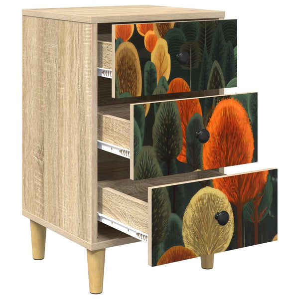 Yöpöytäkaappi ZAANDAM 2 kpl Sonoma-tammi 36 x 33 x 60 cm