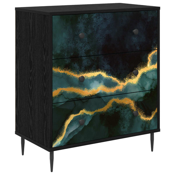 Laukkaava WIJHE Turkoosi marmori kuvio 66 x 36,5 x 76 cm