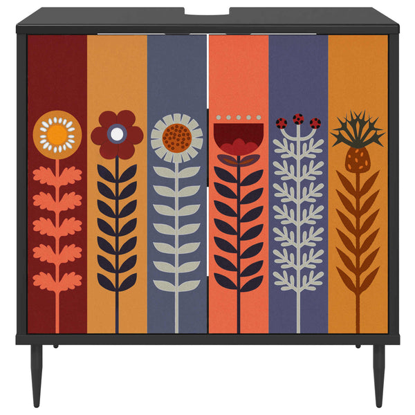 Kylpyhuonekaappi ESSEN Musta tammi 60 x 40 x 61 cm Tekninen puu