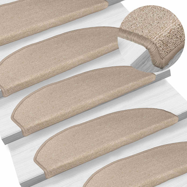 Itseliimautuvat portaamatot 15 kpl 80 x 24,5 x 3,5 cm Taupe