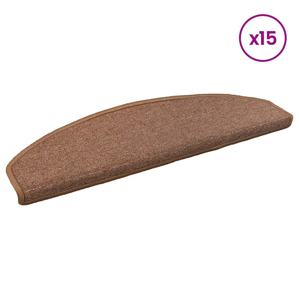 Itseliimautuvat portaamatot 15 kpl 80 x 24,5 x 3,5 cm Ruskea
