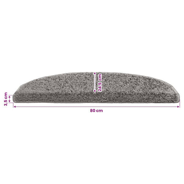 Itseliimautuvat portaamatot 15 kpl 80 x 24,5 x 3,5 cm Harmaa