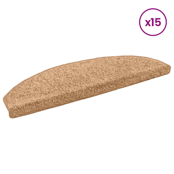 Itseliimautuvat portaamatot 15 kpl 80 x 24,5 x 3,5 cm Beige