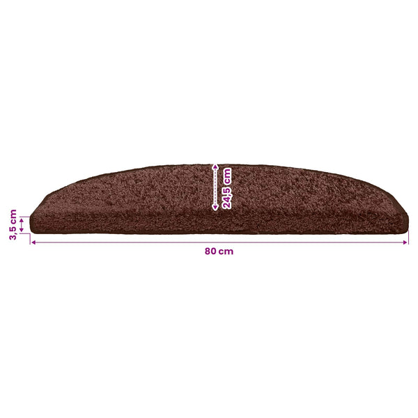 Itseliimautuvat portaamatot 15 kpl 80 x 24,5 x 3,5 cm Ruskea