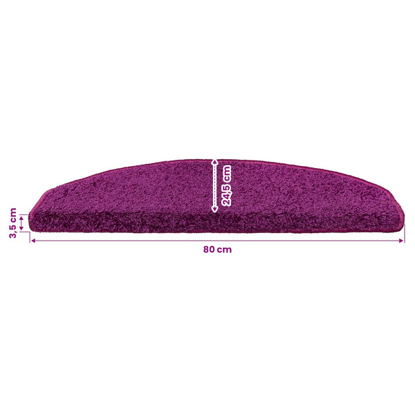 Itseliimautuvat portaamatot 15 kpl 80 x 24,5 x 3,5 cm Violetti