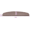 Itseliimautuvat portaamatot 15 kpl 80 x 24,5 x 3,5 cm Beige