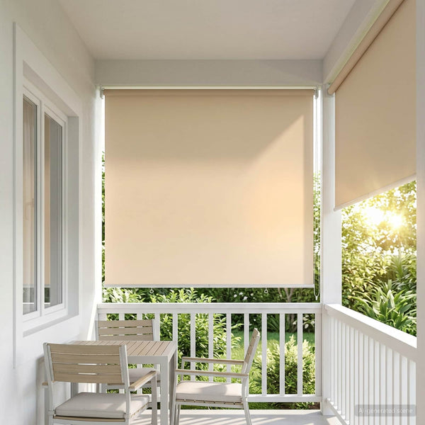Ulkoilman rullakaihdin UV-suojaus Beige 100 x 230 cm (L x K)