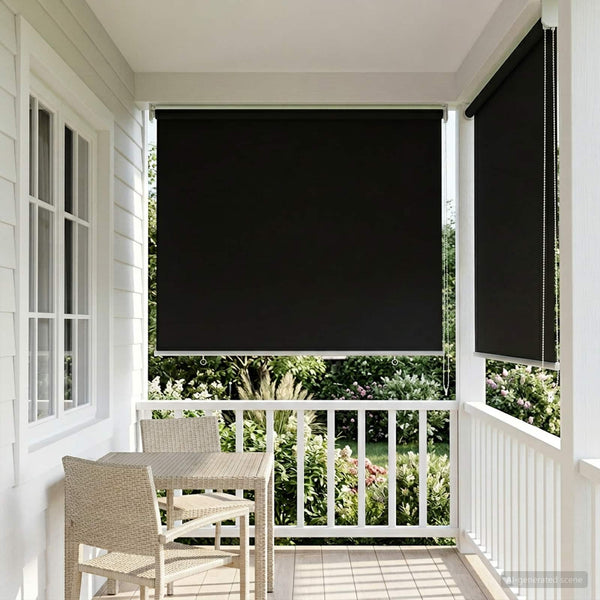 Ulkoilman rullakaihdin UV-suojaus Musta 100 x 230 cm (L x K)