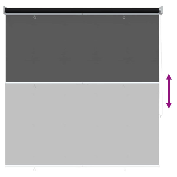 Ulkoilman rullakaihdin UV-suojaus Musta 100 x 230 cm (L x K)