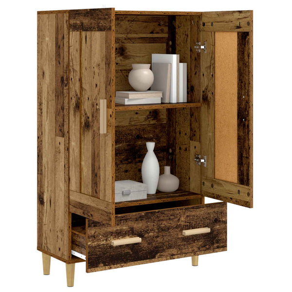Korkea kaappi Vanha puu 70 x 31 x 115 cm Tekninen puu