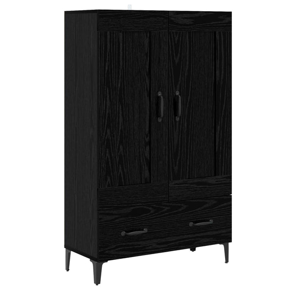 Korkea kaappi Musta tammi 70 x 31 x 115 cm Tekninen puu