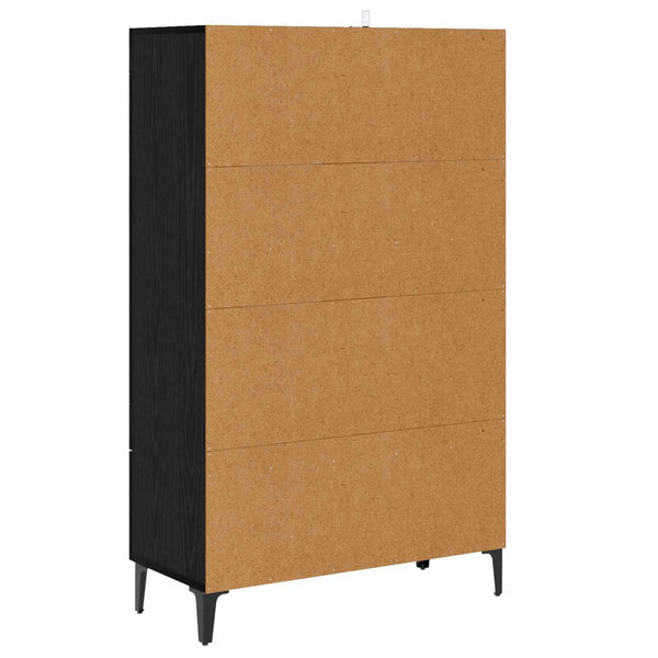 Korkea kaappi Musta tammi 70 x 31 x 115 cm Tekninen puu
