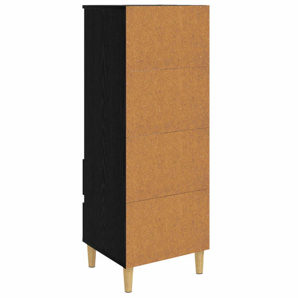 Korkea kaappi Musta tammi 40 x 36 x 110 cm Tekninen puu