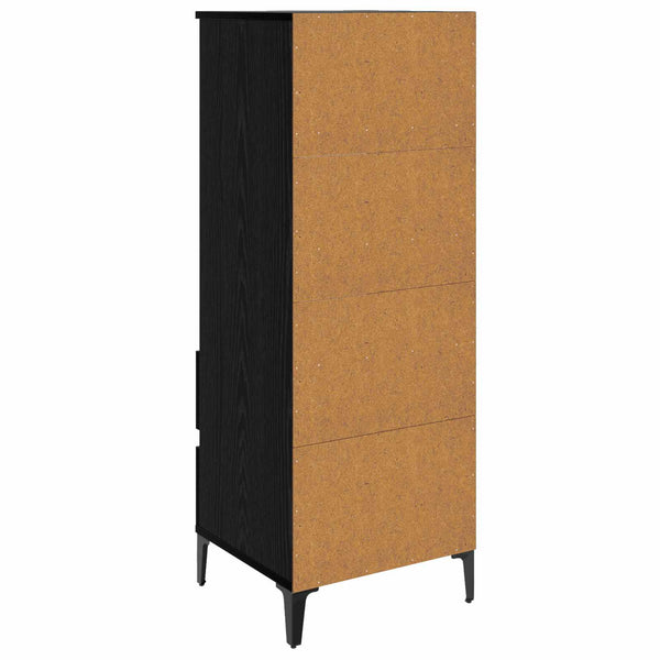 Korkea kaappi Musta tammi 40 x 36 x 110 cm Tekninen puu