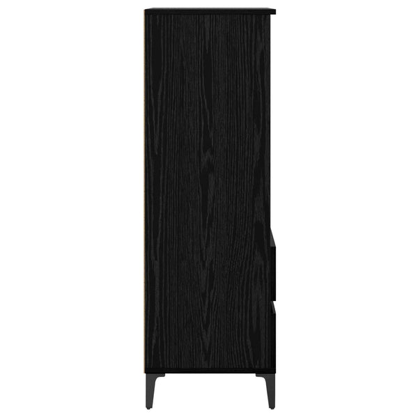 Korkea kaappi Musta tammi 40 x 36 x 110 cm Tekninen puu