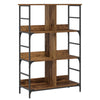 Kirjahylly 4 tasoa 78,5 x 33 x 117,5 cm metallia PB Vanha puu