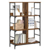 Kirjahylly 4 tasoa 78,5 x 33 x 117,5 cm metallia PB Vanha puu