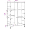 Kirjahylly 4 tasoa 78,5 x 33 x 117,5 cm metallia PB Vanha puu