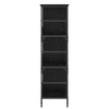 Kirjahylly 4 tasoa 78,5 x 33 x 117,5 cm metallia PB Musta tammi