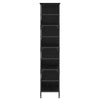 Kirjahylly 4 tasoa 78,5 x 33 x 153 cm metallia PB Musta tammi
