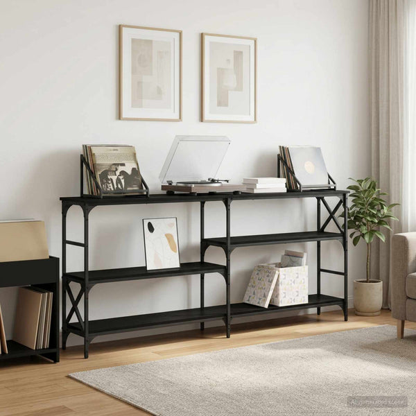 Konsolipöytä Musta tammi 180 x 29 x 76,5 cm metallia PB
