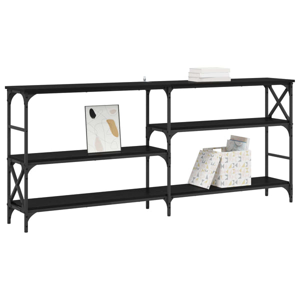 Konsolipöytä Musta tammi 180 x 29 x 76,5 cm metallia PB
