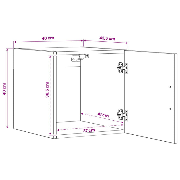 Seinäkaappi Vanha puu 40 x 42,5 x 40 cm PB