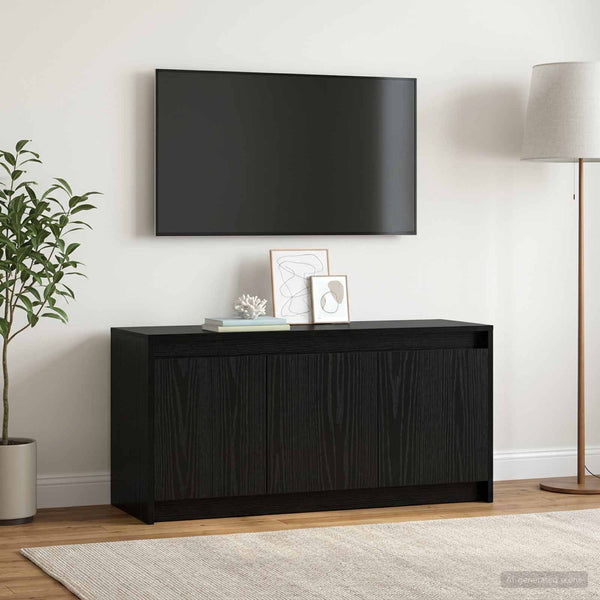 TV-kaappi 100 x 34 x 50 cm Musta tammi Tekninen puu