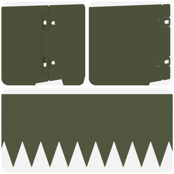 Nurmireunus 10 kpl 103 x 20 cm Teräs Oliivinvihreä