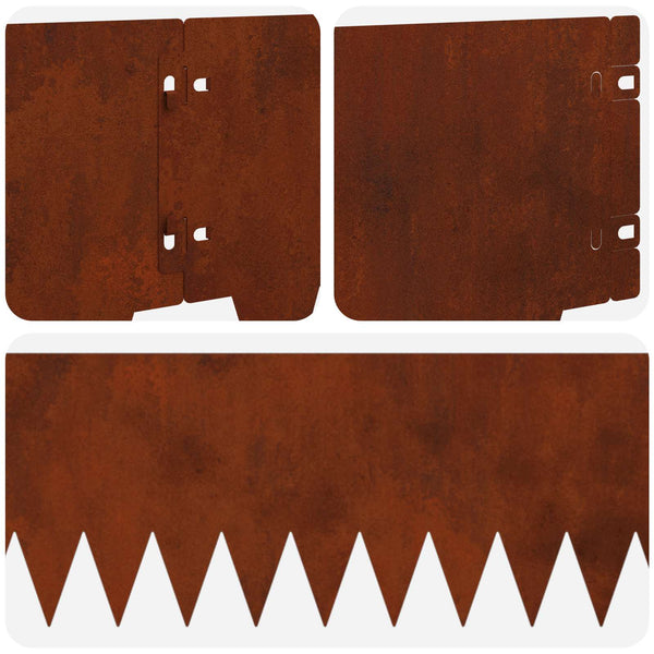 Nurmireunus 20 kpl 103 x 20 cm Teräs Ruosteinen