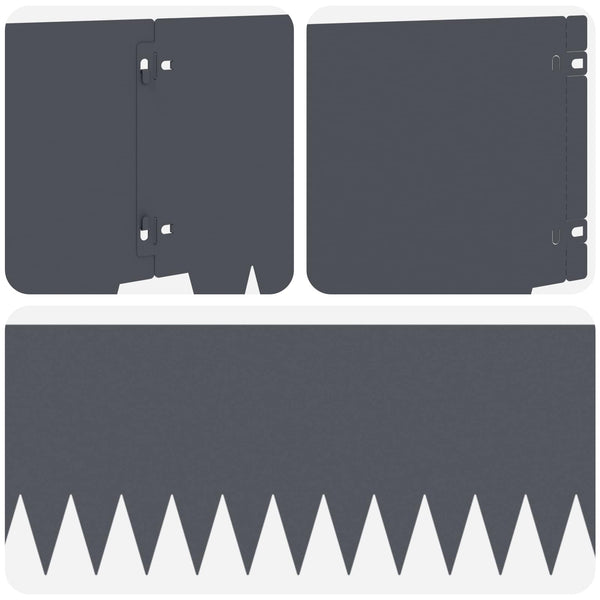 Nurmireunus 10 kpl 103 x 25 cm Teräs Antrasiitti