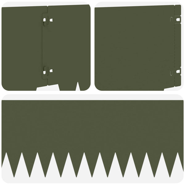 Nurmireunus 20 kpl 103 x 25 cm Teräs Oliivinvihreä