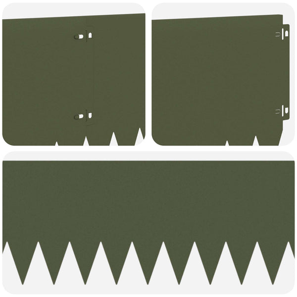Nurmireunus 20 kpl 103 x 25 cm Teräs Oliivinvihreä